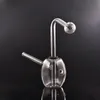 Popularny Mini Szkło Olej Palnik Bong Bubbler Palenie Rury Wody Dab Rig Bong Bong Ash Catcher Hookh z otworem Carb Hole Odpinany Rura palnika olejowa