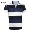 Men's Polos ZOGAA Summer Men Shirt Short Sleeve Casual Breathable Plus Size Striped Daily Fashion Mens Clothes