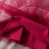 Baby Girl Winter Clothes Little Girls Costume Party Dress Dla Dzieciak Girl Urodziny Z Długim Rękawem Tutu Dress Kid Christmas Red Costume Q0716