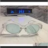 Mode Aeserijen Ovale Zonnebril Vrouwen Mannen Oversized Zonnebril Glitter Lenzen Snoep Colorf Crystal Frame Sunglass UV400 Drop Leverings 202