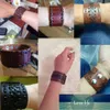 Obsede Fashion Wide Genuine Läder Armband för Män Brun Wide Manschett Bracelets Bangle Armband Vintage Punk Male Smycken Present Fabrikspris Expert Design Kvalitet