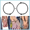 2021 aimant Bracelet Couple fait à la main réglable corde correspondant Braslet infini amour Braclet chanceux noir blanc Brazalete cadeau