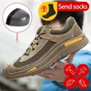 Säkerhetsskor Män Kvinnor Stål Toe Cap Crash-Proof Anti-Puncture Sport Sommar Sneakers Endestructiblework Stövlar Andas kvalit 211217