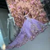 Luxo fora do ombro contas quinceanera vestidos lavanda lilás baile de formatura vestido doce 16 anos vestidos de princesa de 15 a os ano271e