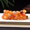 自然な色とりどりのAlxa Gobi Agate Gemstoneビーズストランドブレスレットメンズレディースの不規則な荒代中国砂漠のクリスタル祈りの石ナゲットキャンディービーズブレスレット