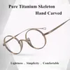 Classic Vintage Titanium Optical Eyeglasses Frame For Men Women's Round Prescription Glasses Japanese Hand-Made Retro Eyewear Fashion Sungla