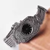 Jade Angel Sterling Luxury Vintage Watch 925 Silver Armband med Marcasite Smycken för kvinnor