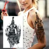 Grand Cool tatouages temporaires pour hommes garçons ancien gladiateur faux étanche grand bras tatouage autocollants Ares Mars