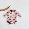 2021 New Spring Kids Boys Girls 3-pcs Sets Cartoon Bear Long Sleeves Bodysuit Pants Cap Children Pajamas Kids Clothes 1583 B3