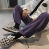 Męskie spodnie 2022 Cotton Casual Corduroy Tkaniny Luźne Spodnie Aktywne Elastyczne Hip Hop Male Black / Violet Joggers Spodnie dresowe M-XL