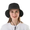 Women Lightweight Safari SunHat Quick Dry Fishing Hat with Strap Cool Summer outdoor cap solid color