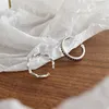 100% 925 Sterling Silver Ring For Women Vintage Style Tiny Twist Weave Geometric Finger Rings Open Size