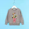 Höst Baby Girls Sweater Kids Knitwear Popcorn S för stickade pullover kläder 210429