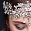 Bridal Hairbands Kryształowe opaski Damskie Biżuteria Włosów Akcesoria Ślubne Kryształ Tiaras i Korony Łańcuch Głowy X0726