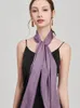 女性の贅沢な純粋な100％本物の自然なシルクスカーフソリッドショールは女性のためのPashmina Neckerchiefヘッドスカーフをラップします。