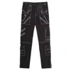 YK023 Pantaloni gotici da uomo Punk Rock Eyelet Cargo Pancia Pantaloni a contrasto Pantaloni casual personalizzati H1223