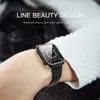 360 экран протектор Bling Case для Apple Watch 6 44 мм 42 мм 40 мм 38 мм Iwatch Plating Diamond Закаленная стеклянная пленка крышка