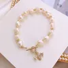 Brins de perles Les perles d'eau douce Zircon micro-incrusté Petite abeille Simplicité Mode Tendance Bracelet femme Trum22