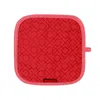 Mitaines de four en plastique rouge Gants en coton polyester thermo-isolants Maniques 3 ensembles de fournitures pour micro-ondes de cuisine en une seule pièce RRD6780
