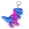 500pcs Rainbow Tie Dinosaur Dinosaur Bubble Octopus Pers Board Toys Push Toys Simple Key Ring Keychain H41infe8829294