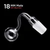 10mm 14mm 18mm masculino feminino claro tubulações grossas pirex vidro óleo queimador de óleo canos de água para plataformas bongs tabaco tigelas fumar