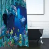 Sualtı Dünya Su Geçirmez Polyester Banyo Perdesi Bölme Dekoratif Baskılı Duş Perdeleri Ev Dekor Aksesuarları Drapes