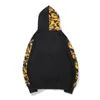 Top luxe Mans Veste First Black Yellow Bathing shark Camouflage Ape Camo Wide Full Zip Hoodie Taille Large 2XL Adulte