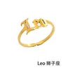 Golden 12 aço inoxidável Constell Band Rings Gold Horoscope Sign Ping Ring tow para homens homens jóias de moda Will e Sandy