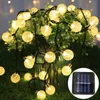 25mm LED Solar String Light Garland Décoration 8 modèles 20 têtes Ampoules en cristal Bubble Ball Lampe étanche pour jardin extérieur Fête de Noël DH9480
