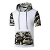 Camouflage T Shirt Men Workout Casual Muscle T Shirts Mens Hooded Oversized Hip Hop Tee Shirt Summer Harajuku High Street Tops 210524