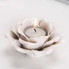 Nordic Gold Plated Rose Flowers Candle Holders Ljusstake Romantiska Bröllopsdekorationer Alla hjärtans dag Present Drop 210722