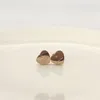 oro rosa 10mm orecchino cuore donna coppia borsa gialla Orecchini a bottone in acciaio inossidabile Piercing gioielli per il corpo regali per donna Accessori all'ingrosso