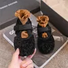 2021 Kış Yeni Kızlar Puls Kadife Pamuk Ayakkabı Çocuk Kürk Ayakkabı Yumuşak Alt Rahat Kadın Çizmeler Moda Bandaj Retro Peluş Ayakkabı