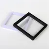 14*14cm Black White Floating Packing Boxes Emtpy Display Case Jewellery Ring Coins Gems Stand Holder Box