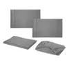 Ensembles de feuille de lit de couleur unie en tôle plate en tôle plate et à la litière confortable à tobe plate et à la litière confortable