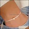 Anklets Jewelry 2022 Selling Sweet Simple Twine Cord Heart-Shaped Bracelet Small Fresh Love Heart Drop Delivery 2021 S64Dj