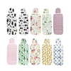 Baby Slaapzakken Katoen Rits Swaddle Deken Wrap Peuter Swaddles Caps Cartoon Sleep Gedrukt Cocon Swaddling Dekens Wll530