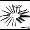 16Pcs Black Nail Scissors Manicure Kit Nail Clipper Set Pedicure Tweezer Knife Utility Stainless Steel Nail Care Tool Sets Utlki Zg0Rv