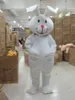 Halloween White Rabbit Mascot Costume High Quality Cartoon Anime theme character Carnival Unisex Adults Outfit Christmas Birthday Party Dress