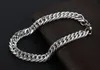 Charmarmband Silver Curb Cuban Link Chain for Men039S Designer Jewelery Fashion Rostfritt stål Tillbehör2259258