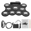 Electronic Compact Size USB Foldable Silicon Drum Set Digital Kit 7-Pad / 9 Pads with Drumsticks Foot Pedals