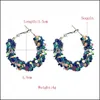 Dangle & Chandelier Earrings Jewelry Fashion Hoop Glitter Sequins Geometric Charm Design Big Round Bling Women Lady Earring Party Gifts Drop