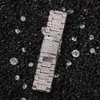 18mm Wide Street Punk Tide Band Armband Micro Paved Cubic Zirconia Bling Full Diamond Iced Out Gold Silver Watch Band Link Chain