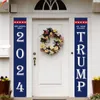 Trump 2024 Türvorhang Couplets Bannerflaggen US-Kampagnenunterstützer Aktivitäten Türen Union Flag FHL433-WLL