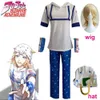 Anime's Bizarre Przygoda Johnny Joestar Garnitur Cosplay Costume Uniform Halloween Karnawał Kostiumy Wig Y0903