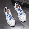 European Style Wedding Dress Shoes Luxury Fashion Men Outdoor Breathable Sports Sneakers Trainers White Lace Up Vulcanized designer Walking loafers E4