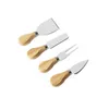 Kaasmes Set Oak Handvat Mes Vork Shovel Kit Regraters Bakken Kaas Pizza Slicer Cutter Set DAT415