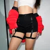 Summer Bandage Modis Sexy Hollow out Black Strap High Waist Casual Solid Women Shorts