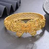 Braccialetti a farfalla Dubai Braccialetti color oro per le donne Braccialetti vintage per matrimonio sposa braccialetti Gioielli arabi africani Q0720