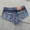 Zomer Dames Beach Sexy Lage Taille Tassel Denim Short Jeans Mini Skinny Club DJ Dance 210724